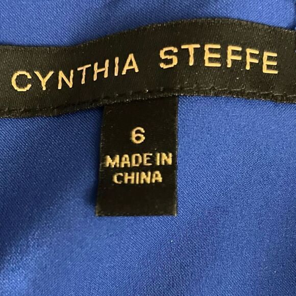 Cynthia Steffe Blue Lace Covered Cocktail Dress / SZ: 6 - Picture 8 of 8